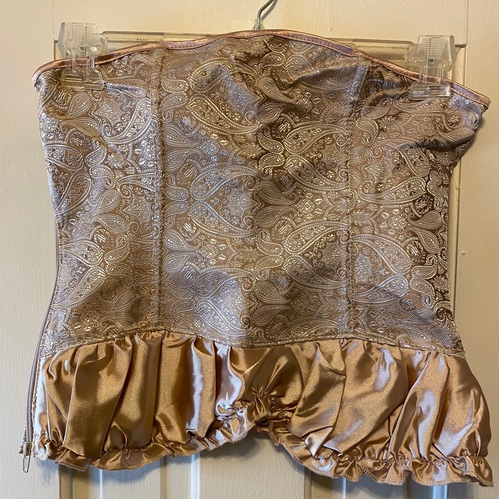 Gold Corset with matching Thong